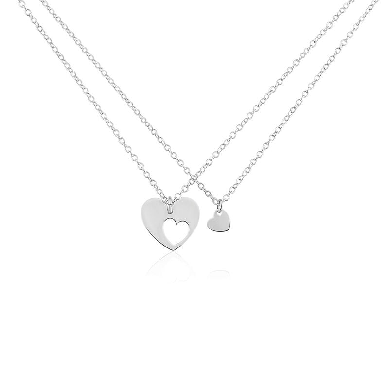 NAOMIE Damen Collier Silber 925 Herz B 1,5 mm - Halsketten Damen | OROVIVO