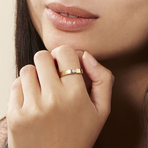 Spannring Gold 375 Diamant 0,04ct - Verlobungsringe Damen | OROVIVO