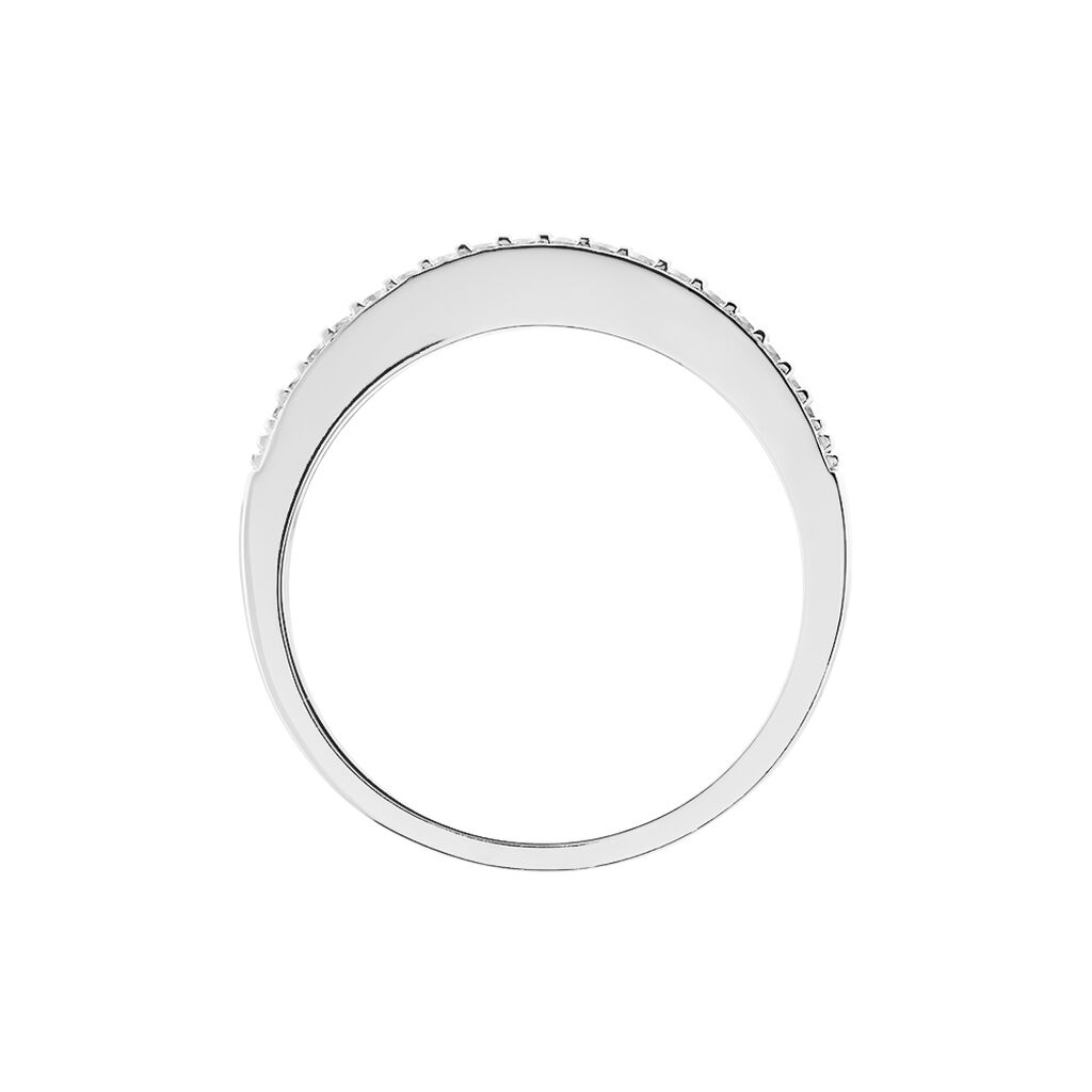 Damen Ring Silber 925 Zirkonia Wei&szlig; 0,45 ct B 1,8 mm