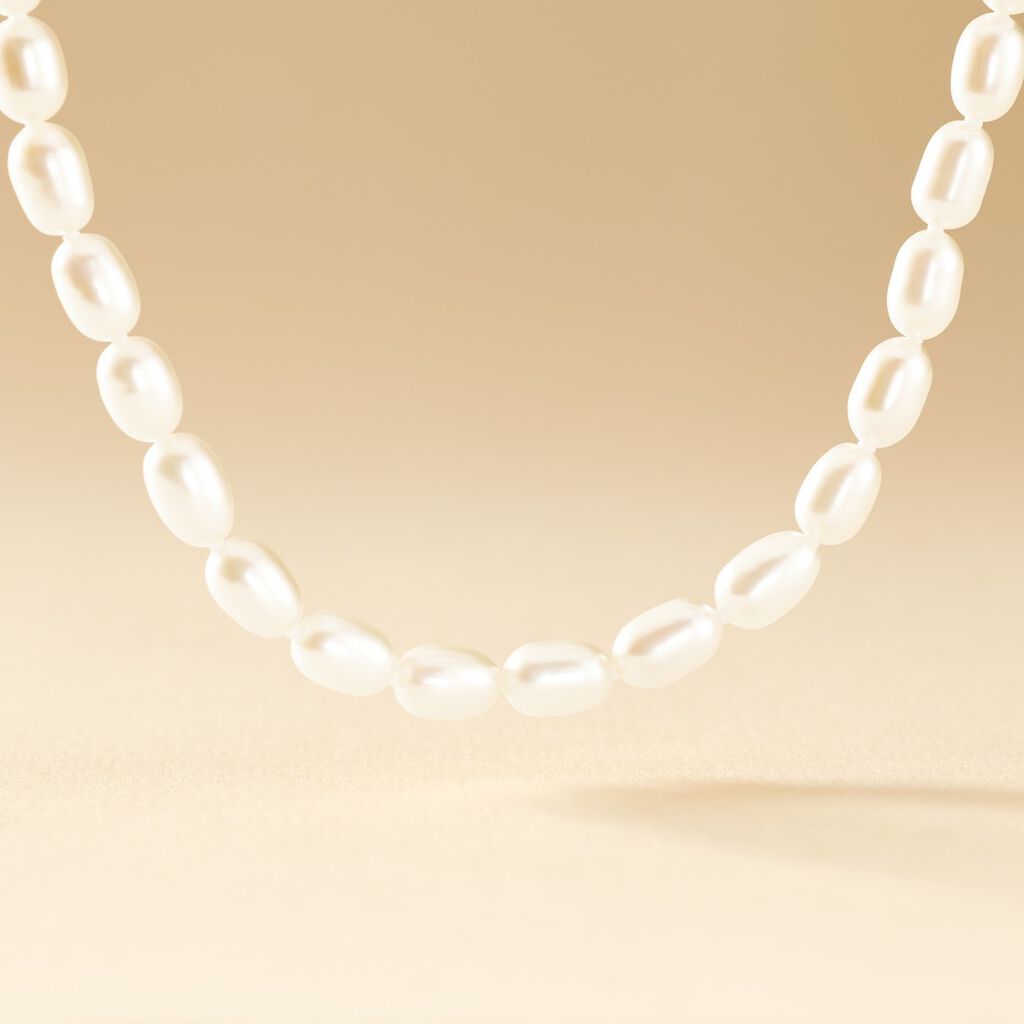 Collier Madlyn Or Jaune Perle De Culture - Spannringe Damen | OROVIVO
