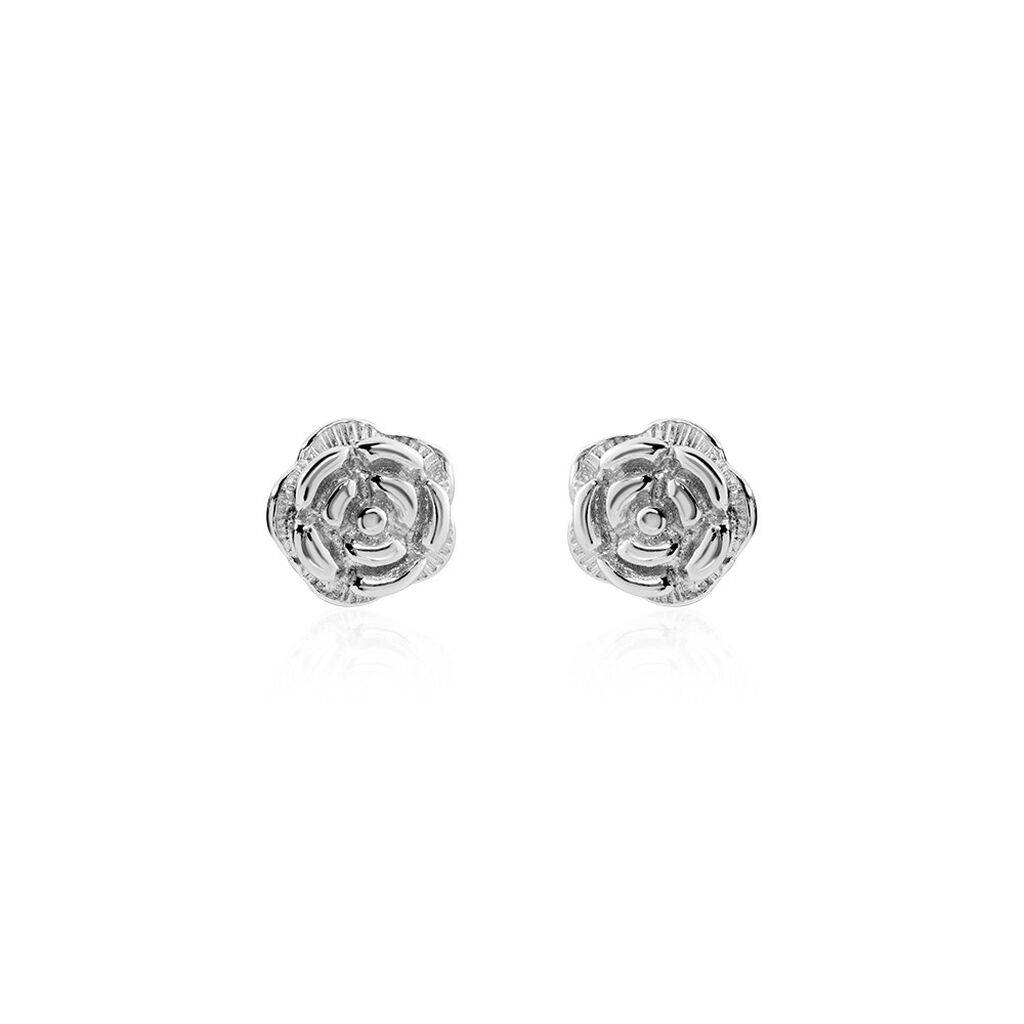ROSALIA Damen Ohrstecker Silber 925 Rosette, Ohrstecker ohne Stein