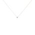 BINA Damen Collier Rosegold 375 (9 Karat) Zirkonia Wei&szlig; Viereck