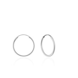 Damen Creolen Weißgold 375 16mm - Creolen Damen | OROVIVO