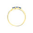 TRILOGIE PRECIEUSE Damen Ring Gold Bicolor 375 (9 Karat) Saphir Blau 0,43 ct Oval