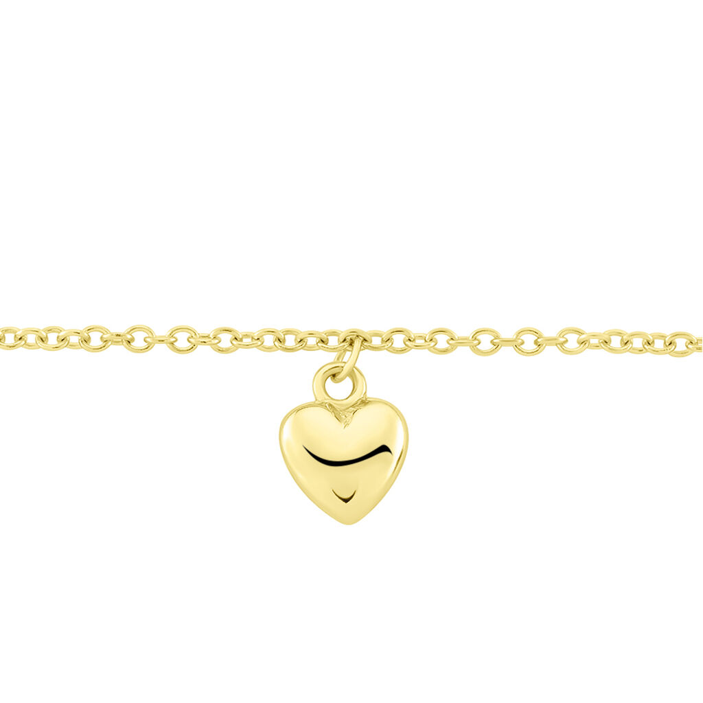 HEART Damen Armband Silber vergoldet 925 B 1,4 mm