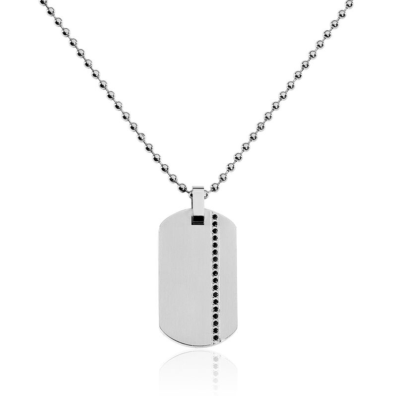 Collier Rhadia Acier Blanc Oxyde De Zirconium - Spannringe Herren | OROVIVO