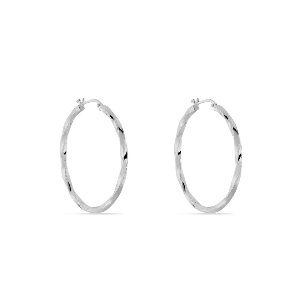 Damen Creolen Silber 925 Rhodiniert - Creolen Damen | OROVIVO