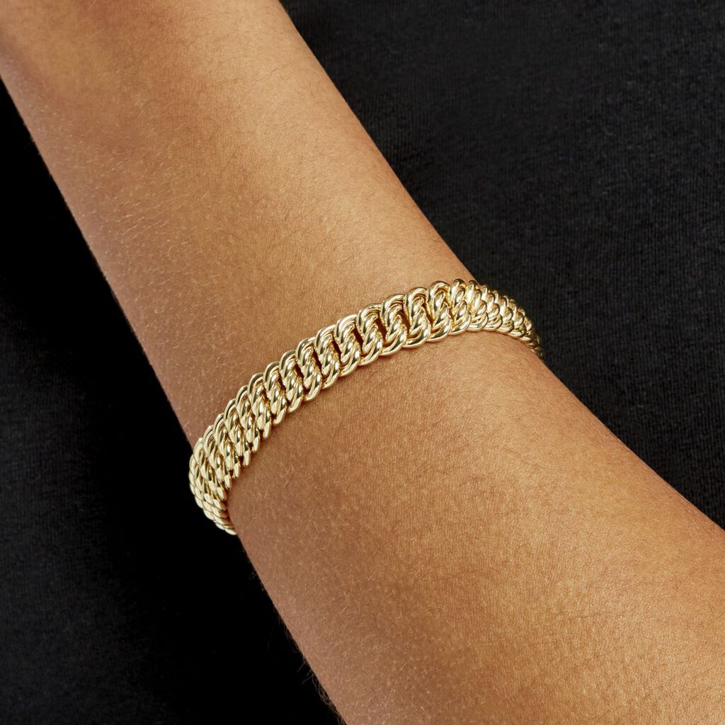 Bracelet Jimmy Maille Americaine Or Jaune - Spannringe Damen | OROVIVO