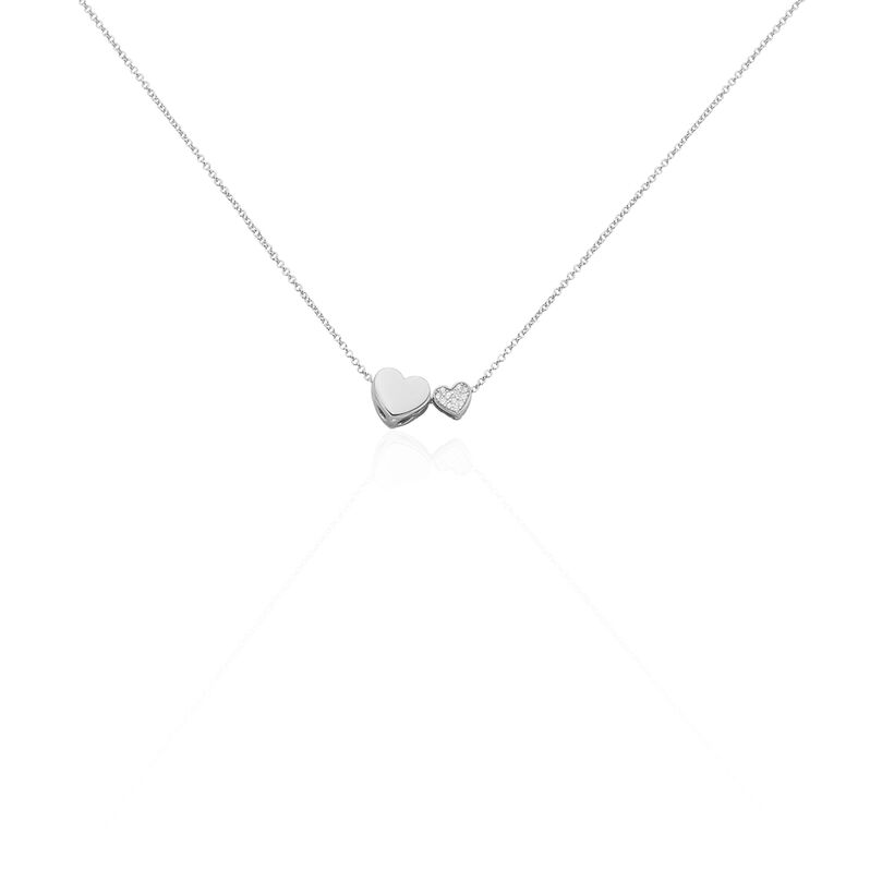 Damen Collier Silber 925 Zirkonia Herz - Halsketten Damen | OROVIVO