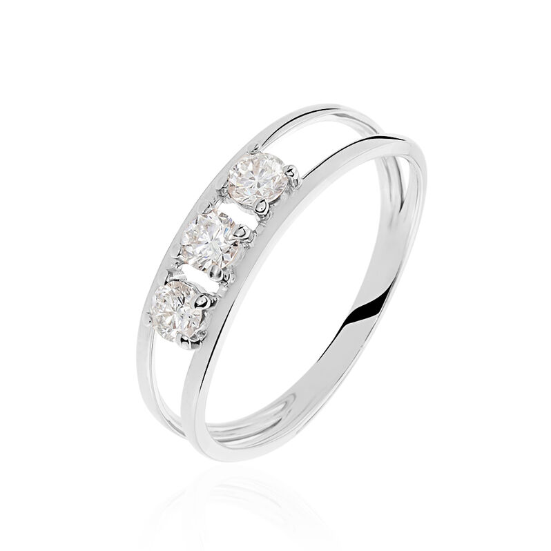 Bague Or Weiss Ludivine Trilogie Oxyde - Spannringe Damen | OROVIVO