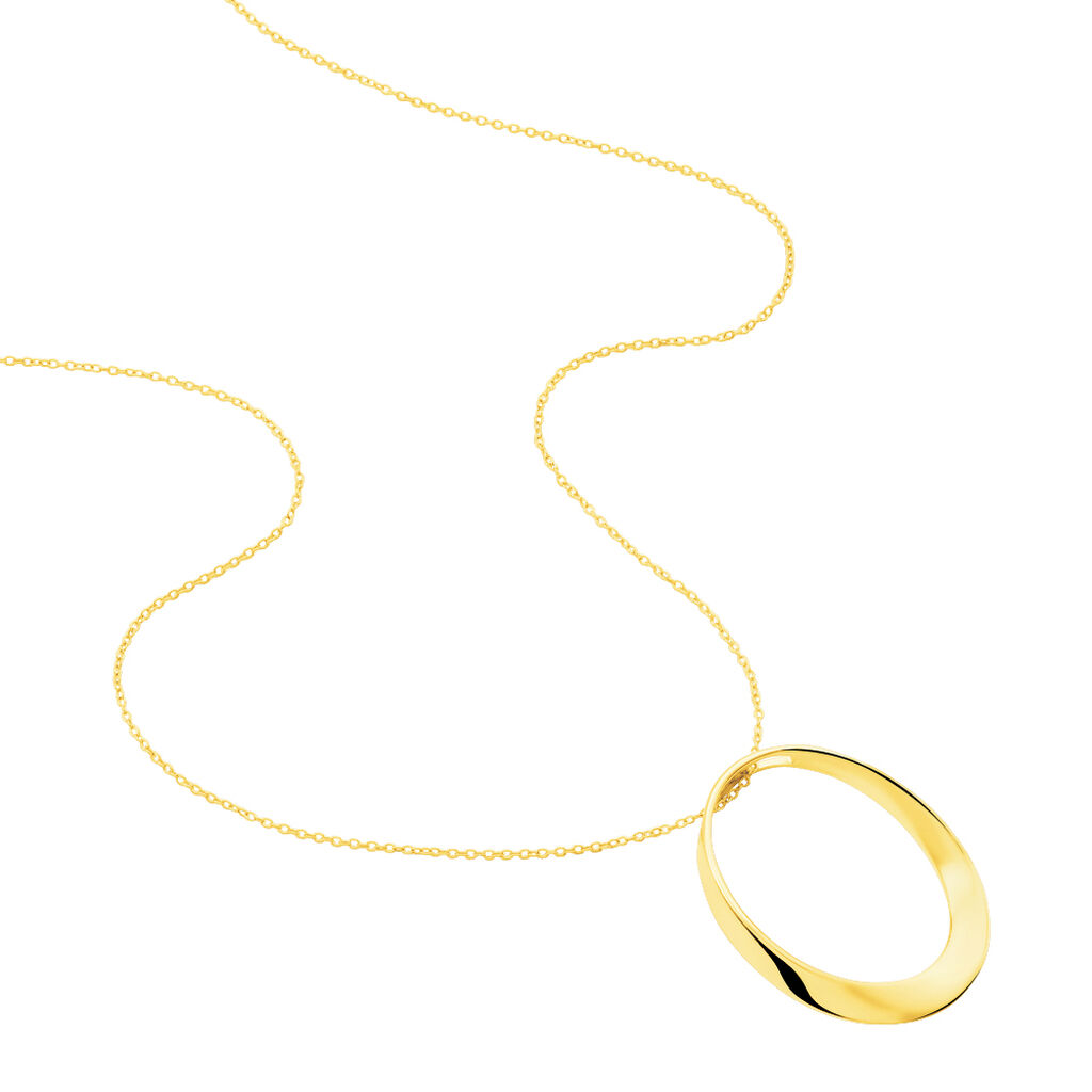 SISSI Damen Collier Silber vergoldet 925 Kreis