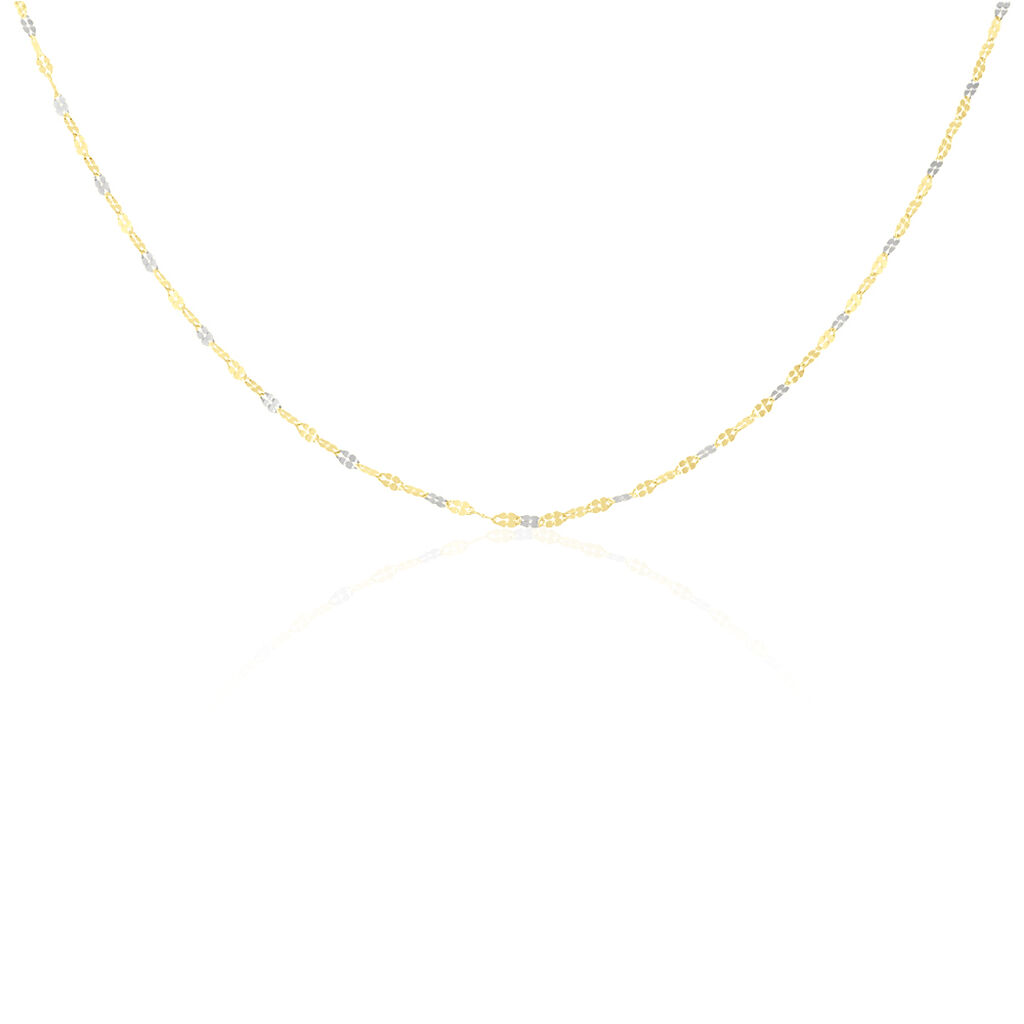 Damen Singapurkette Gold 375 Bicolor  - Halsketten Damen | OROVIVO