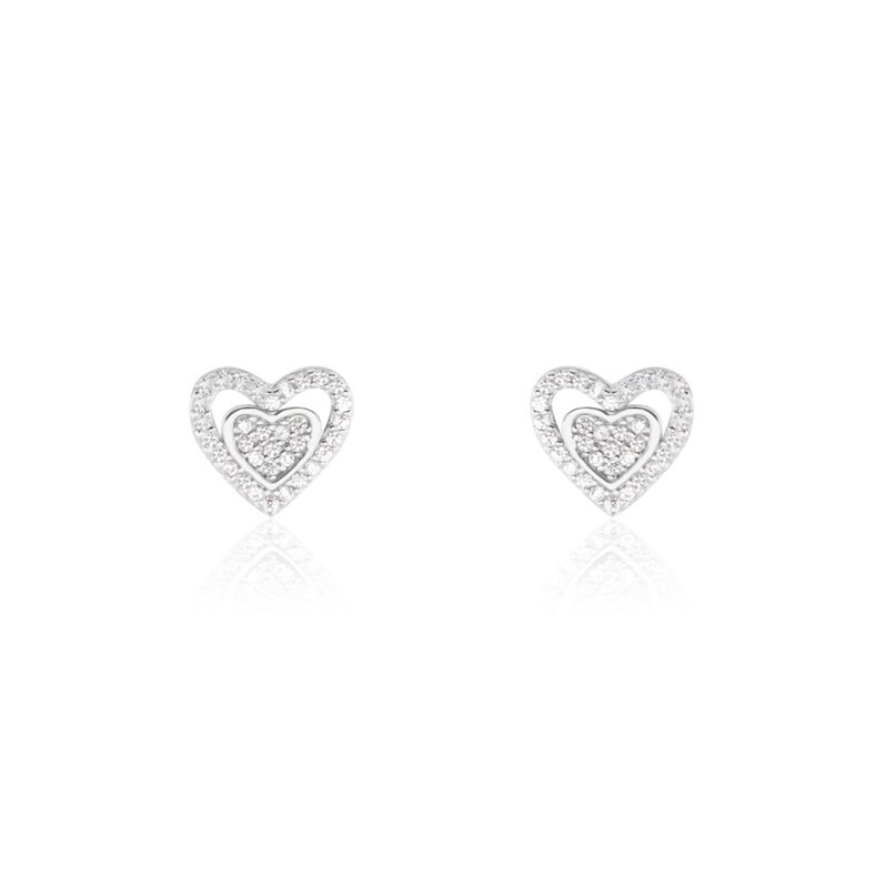 Boucles D'oreilles Puces Kazaldilon Argent Rhodié Oxyde De Zirconium - Spannringe Damen | OROVIVO