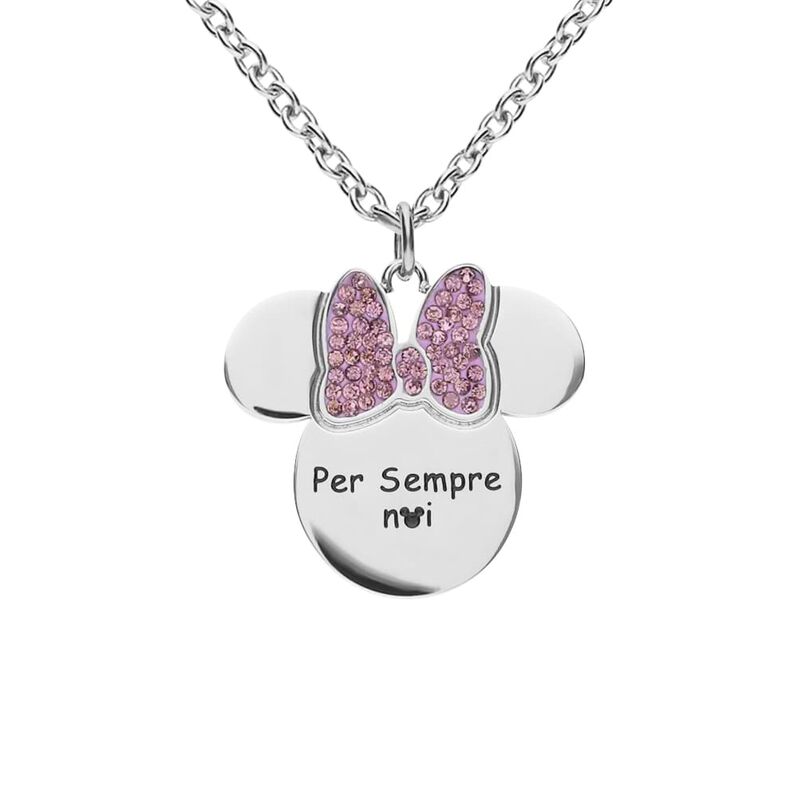 Collana Mickey Mouse & Friends Acciaio Cristallo - Spannringe Damen | OROVIVO