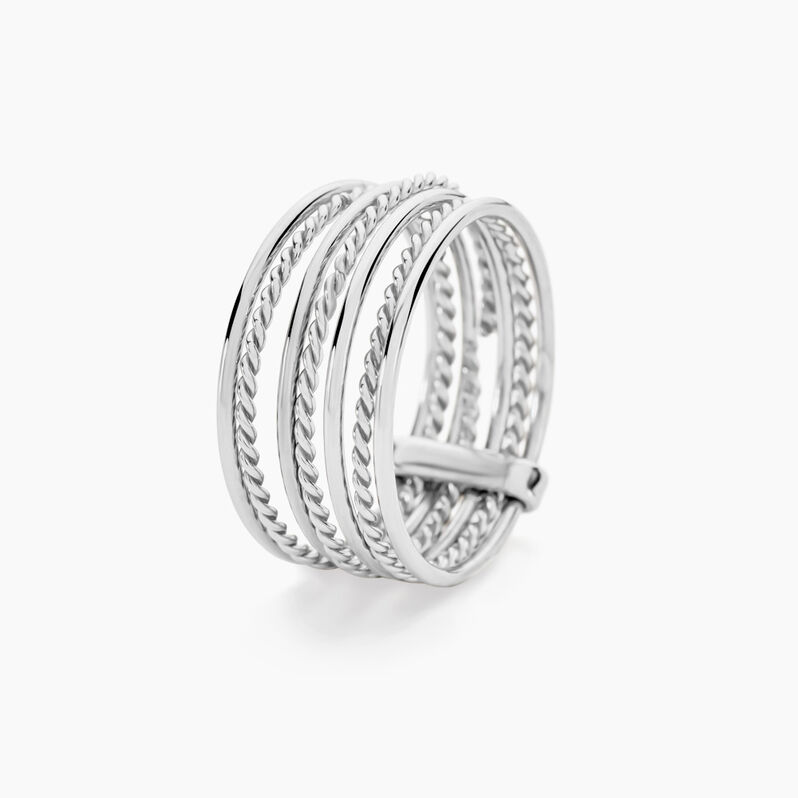 Bague Afiwa Argent Weiss - Spannringe Damen | OROVIVO