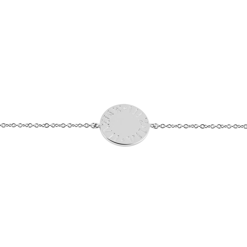 Bracelet Argent Rhodie Olivea Ronde Chiffres Romains - Spannringe Damen | OROVIVO