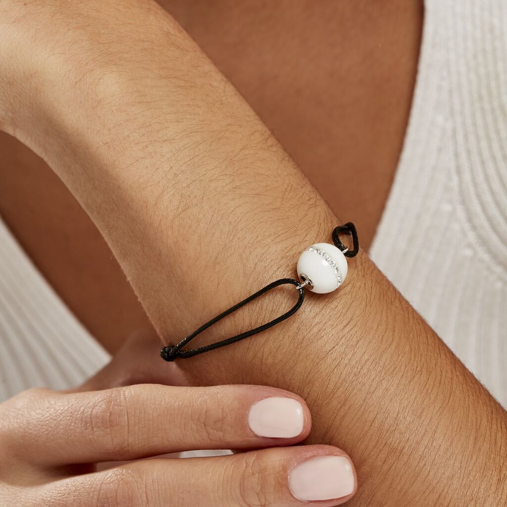 Bracelet Argent Et Céramique - Spannringe Damen | OROVIVO