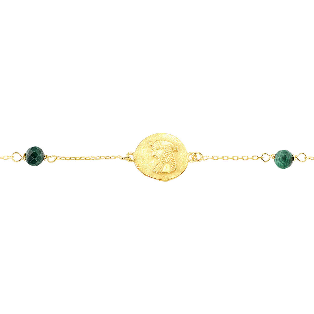 Damen Armband Gold 375 Malachit Grün 0,5ct Ethny - Armbänder Damen | OROVIVO