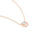 ROSA Damen Collier Rosegold 375 (9 Karat) Diamant Wei&szlig; 0,05 ct Kreis