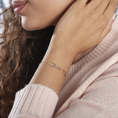 Damen Gliederarmband Gold 375 Bicolor - Gliederarmbänder Damen | OROVIVO