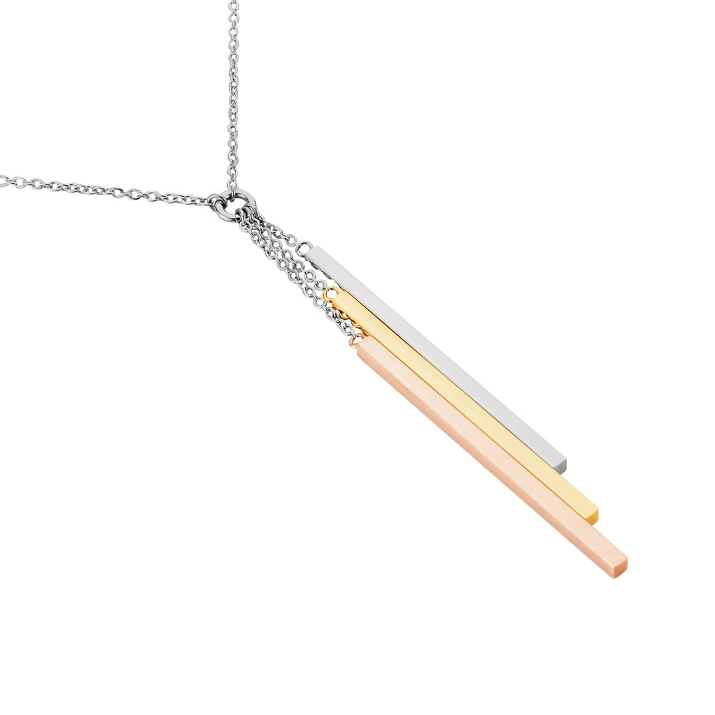Damen Halskette Edelstahl Tricolor Amber - Halsketten Damen | OROVIVO