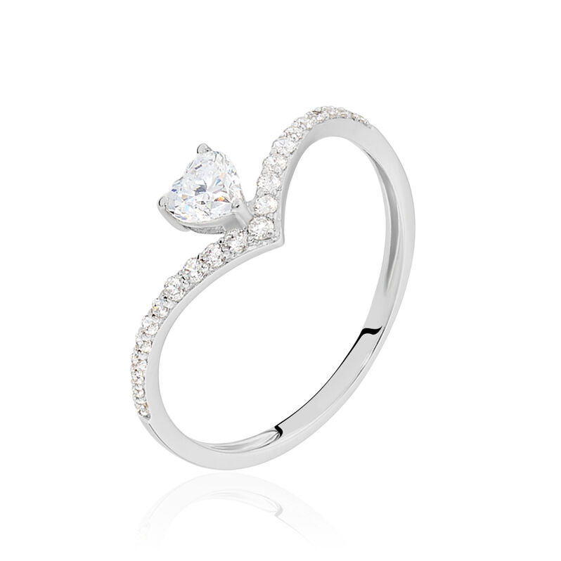 Bague Or Weiss Et Oxydes - Spannringe Damen | OROVIVO