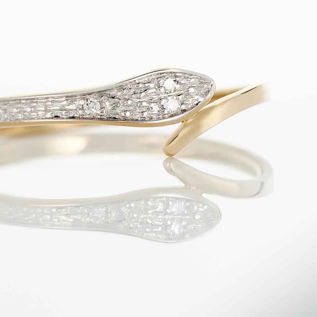 Bague Or Jaune Cateline Diamants - Spannringe Damen | OROVIVO