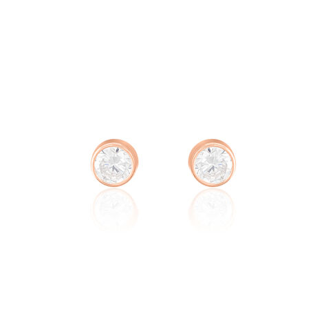 Damen Ohrstecker Roségold 375 Zirkonia 5mm Elda - Ohrstecker Damen | OROVIVO