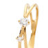 KAYLIE Damen Ring Gold 375 (9 Karat) Synthetischer Diamant Wei&szlig; 0,17 ct