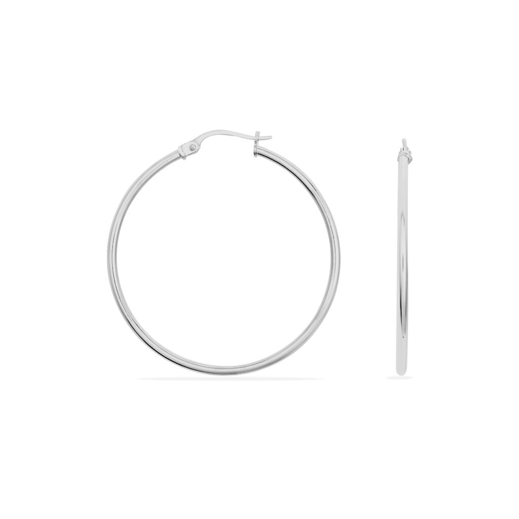 Damen Creolen Silber 925 B 2 mm