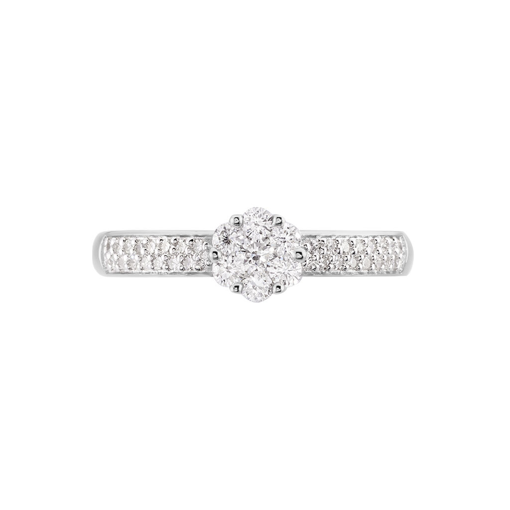 Bague Praya Or Blanc Diamant - Spannringe Damen | OROVIVO