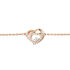 VESKA Damen Armband Silber rosevergoldet 925 Zirkonia Wei&szlig; 0,060 ct Herz