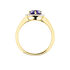CATHERINE Damen Ring Gold 585 (14 Karat) Tansanit Blau 1,4 ct