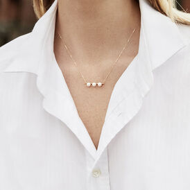 Damen Halskette Gold 375 Zuchtperle - Ketten mit Anhänger  | OROVIVO