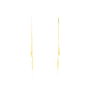 Damen Ohrhänger Lang Gold 375 Blatt - Ohrhänger Damen | OROVIVO