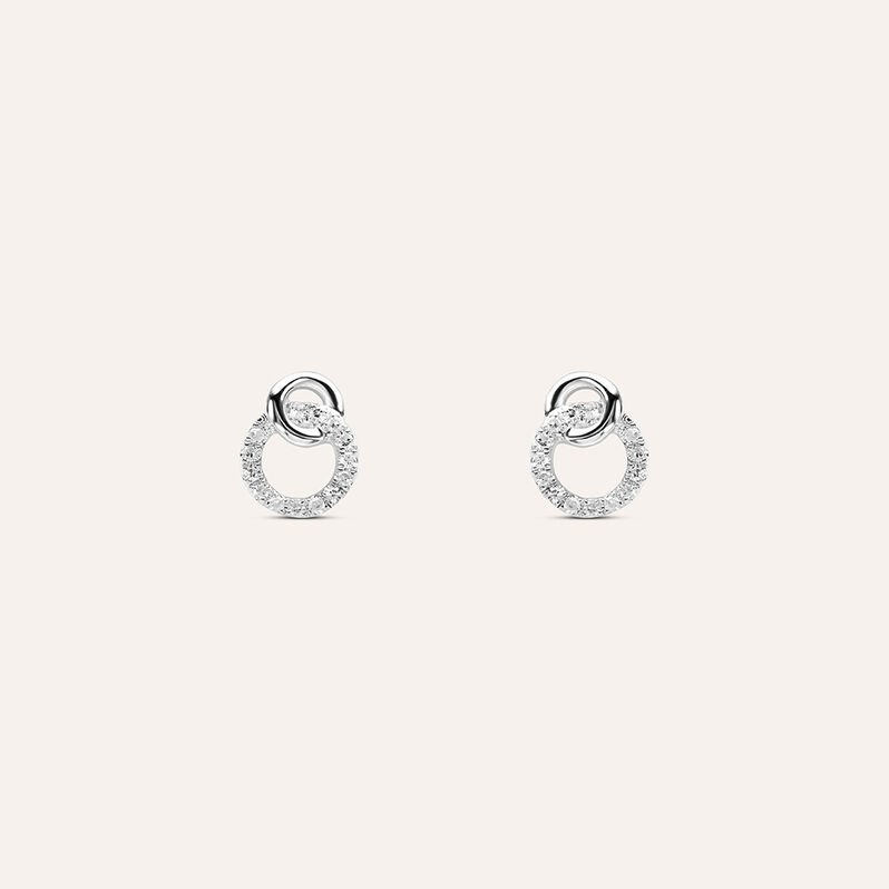 Orecchini Lobo Sophia Oro Bianco Diamante - Spannringe Damen | OROVIVO