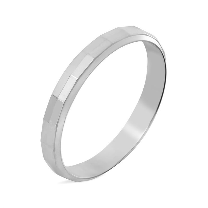 Fede Classica Diamantata 3 mm Oro Bianco - Spannringe Damen | OROVIVO