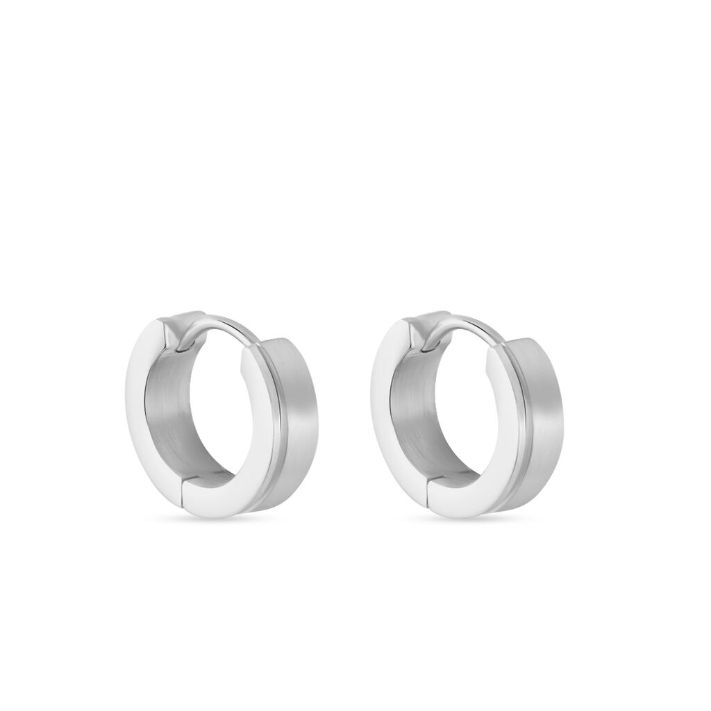 Creoles Dave Acier Mat Liseret Brillant - Spannringe Herren | OROVIVO