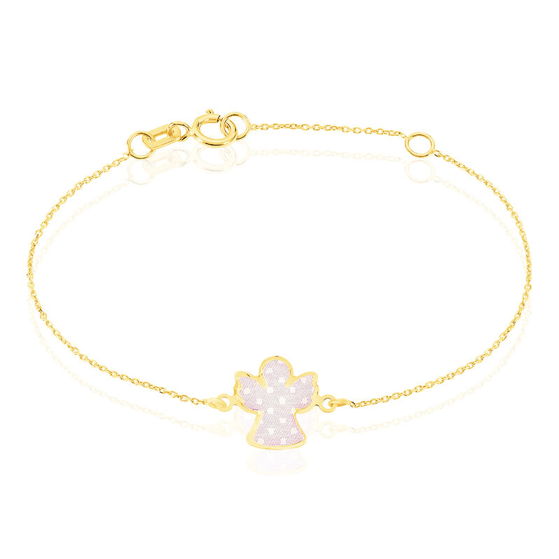 Bracelet Hallie Ange Et Pois Or Jaune - Spannringe Kinder | OROVIVO