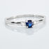 ELISABETH Damen Ring Wei&szlig;gold 585 (14 Karat) Saphir Blau 0,27 ct