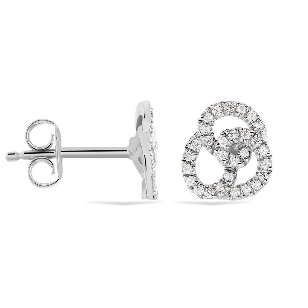 Damen Ohrstecker Silber 925 Zirkonia Knoten - Ohrstecker Damen | OROVIVO