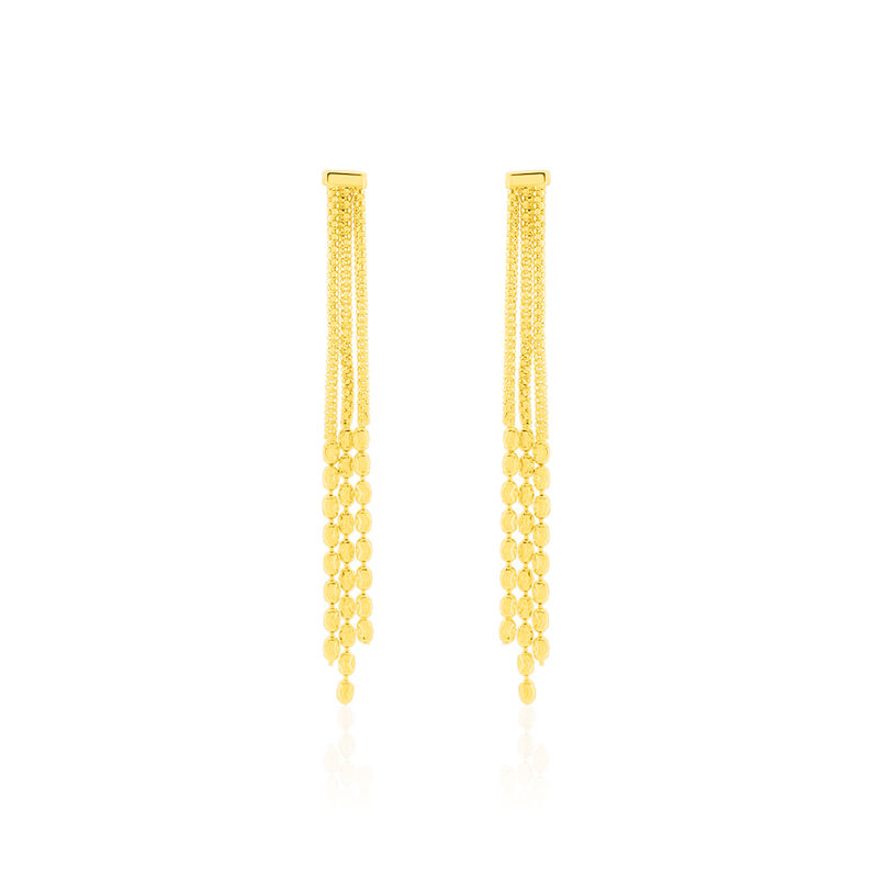 Damen Ohrstecker Lang Gold 375  - Ohrringe Damen | OROVIVO