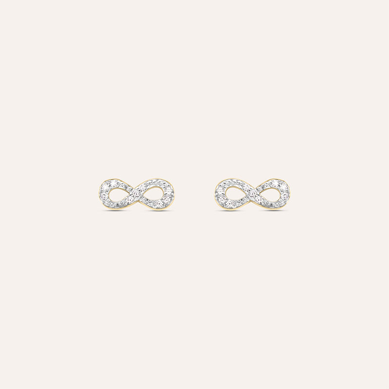 Orecchini Lobo Golden Dream Placcato Oro Giallo Cubic Zirconia - Spannringe Damen | OROVIVO