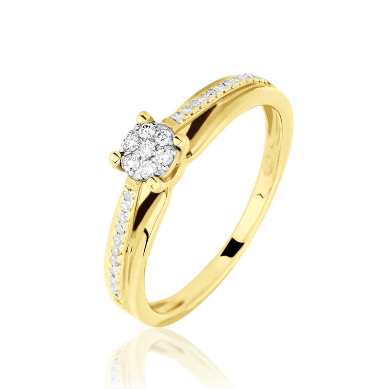 Bague Kate Or Jaune Et Diamant - Ringe mit Stein Damen | OROVIVO