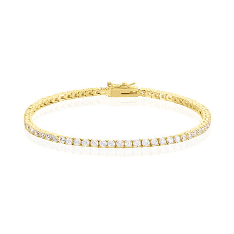 ELYRA Damen Armband Silber vergoldet 925 Zirkonia Wei&szlig; 7,16 ct