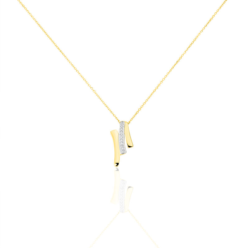 Collier Melia Or Jaune Et Diamants - Spannringe Damen | OROVIVO