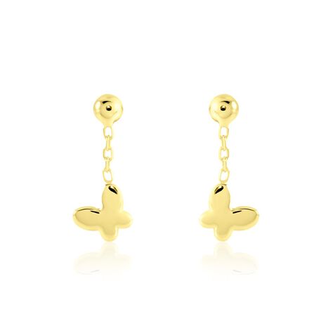 Damen Ohrstecker Lang Gold 375 Schmetterling Zenas - Ohrringe Kinder | OROVIVO