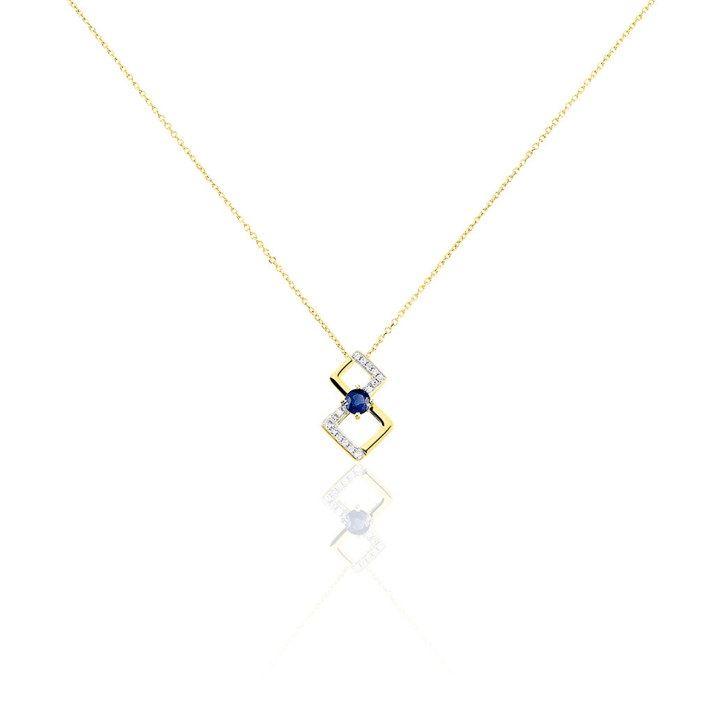 Collier Jacquelyne Or Jaune Saphir Et Diamant - Spannringe Damen | OROVIVO