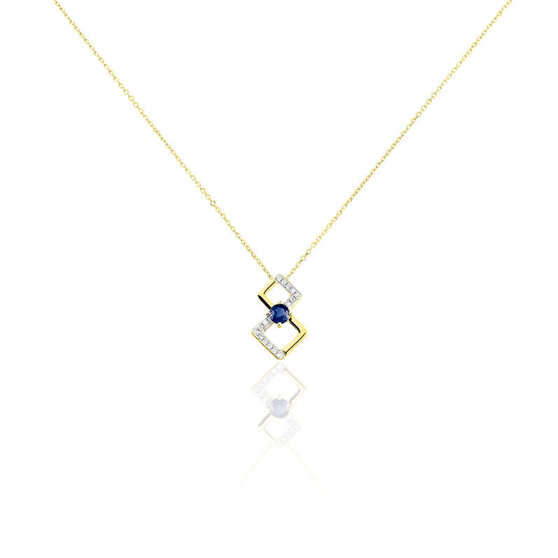 Collier Jacquelyne Or Jaune Saphir Et Diamant - Spannringe Damen | OROVIVO