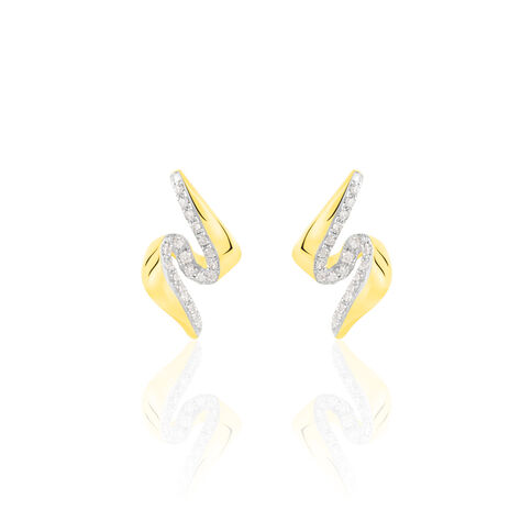 Damen Ohrstecker Gold 375 Diamant 0,191ct  - Ohrstecker Damen | OROVIVO